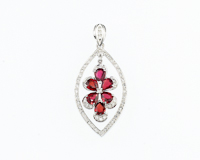 Ruby and diamond pendant