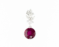 Ruby and diamond pendant