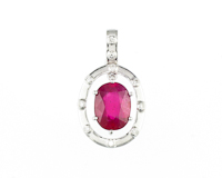 Ruby and diamond pendant