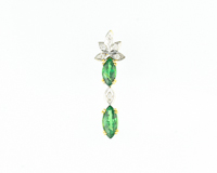 Tsavorite garnet and diamond pendant