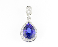 Tanzanite and diamond pendant