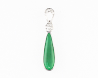 Jadeite (type-A) and diamond pendant