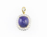 Tanzanite and diamond pendant