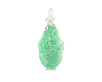 Jadeite (type-A) and diamond pendant