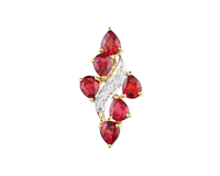 Ruby and diamond pendant