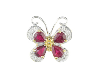 Ruby and diamond pendant